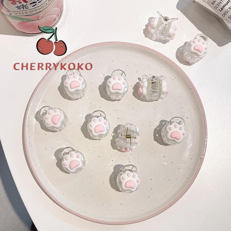🍒🍒CHERRYKOKO Kẹp Tóc Mini Hình Chân Mèo Dễ Thương phong cách Hàn Quốc cho nữ