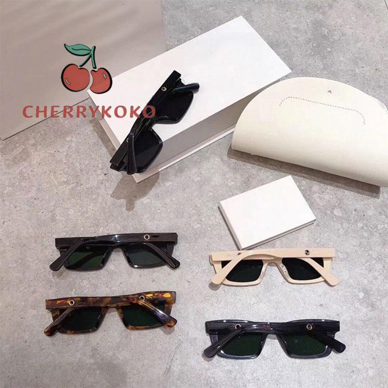 🍒🍒CHERRYKOKO Kính râm nam nữ thời trang retro đi biển mẫu mới Màu đen phong cách cá tính siêu ngầu