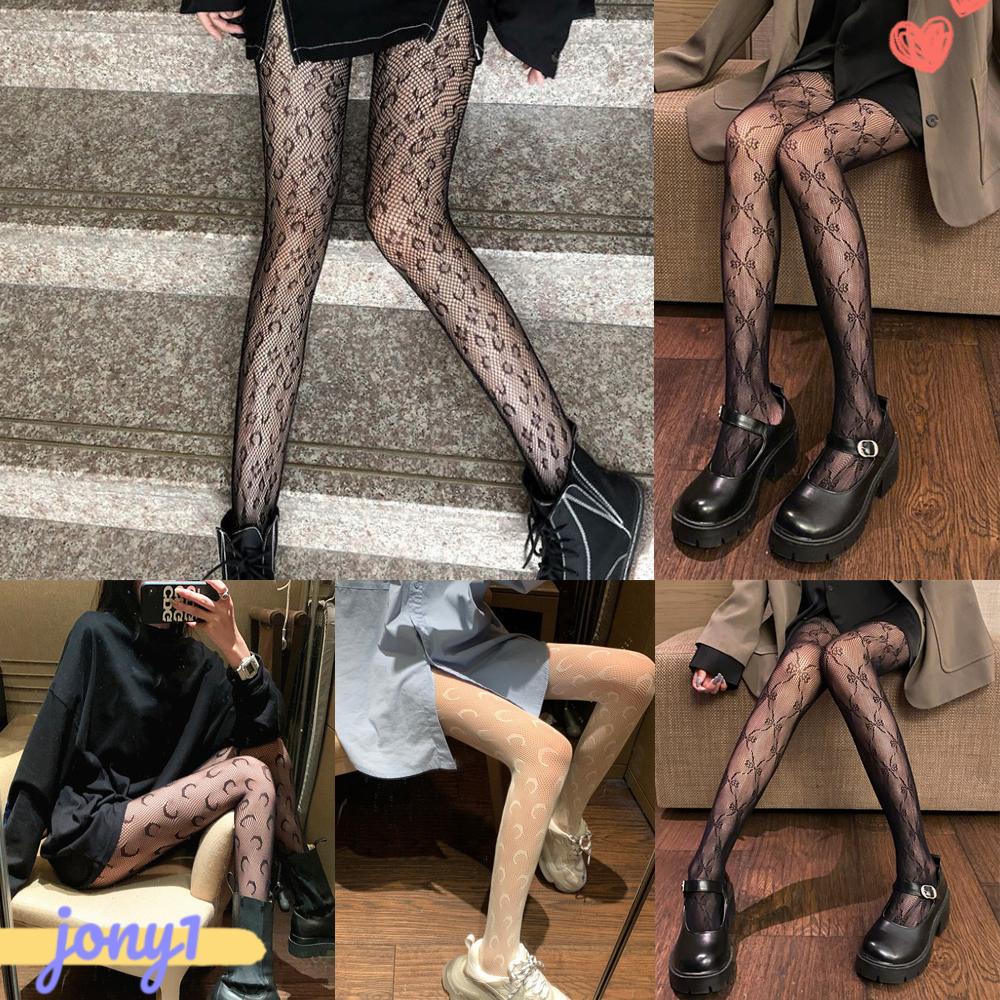 Quần Vớ LướI HọA TiếT Hoa HồNg / MặT Trăng / Nơ ThờI Trang Cho Nữ