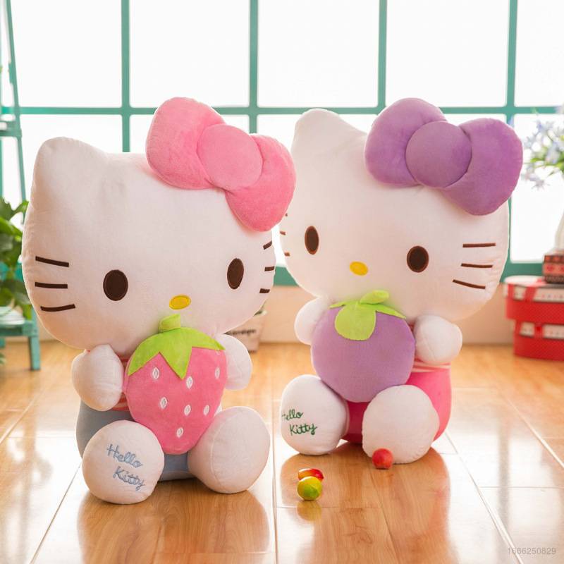 Thú Nhồi Bông SY2 50cm Hình Sanrio Hello Kitty Mangosteen Dâu Tây Trang Trí Nhà Cửa Cho Bé Gái YS2