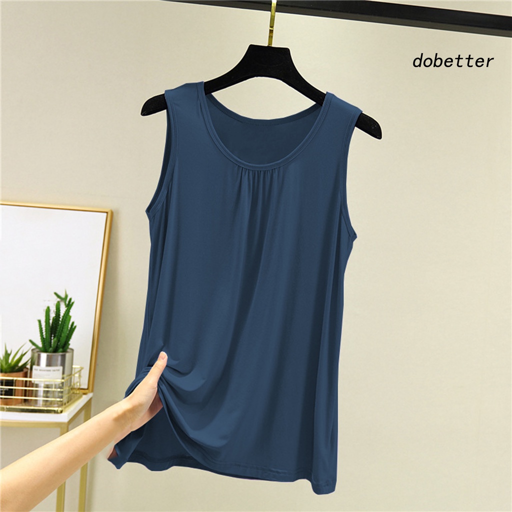 Áo Thun Tanktop Cổ Tròn Không Tay Thoáng Khí Màu Sắc Đơn Giản Dành Cho Nữ