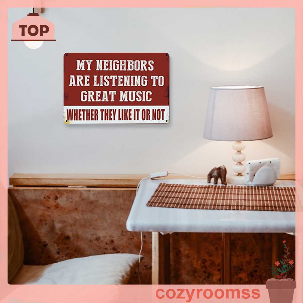 Bảng Kim Loại Chữ Nhật Treo Tường Trang Trí Phong Cách Vintage