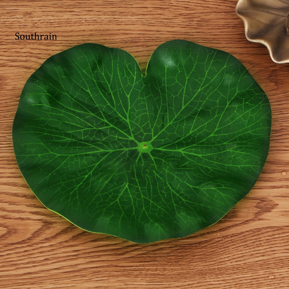 Set 2 Lá Sen Giả Nổi Trên Mặt Nước Trang Trí Hồ Bơi / Sân Vườn