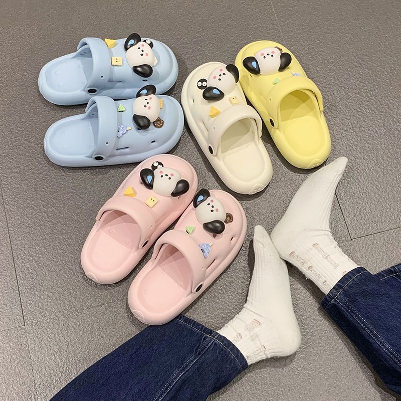 ISAHINI dép nữ cross dép bánh mì dép nữ dép đi trong nhà đế mềm chống trượt 24Z23061404