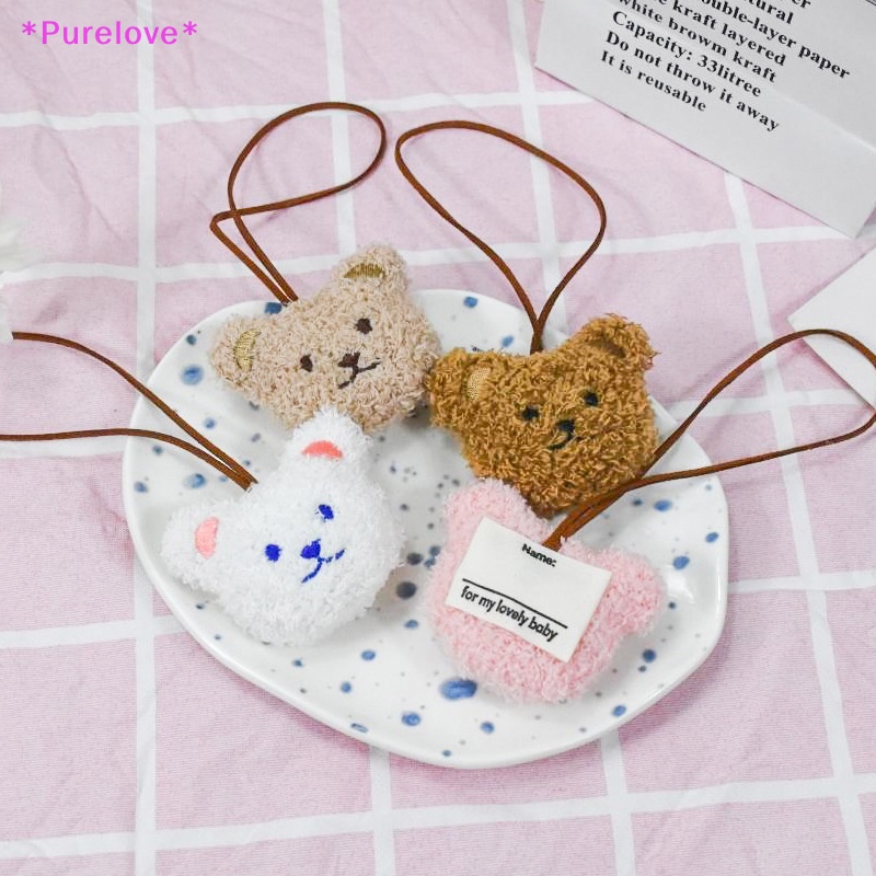 Móc Khóa Tên Bằng Cotton PP Hình Gấu Hoạt Hình Dễ Thương Dành Cho Trẻ Mẫu Giáo Mới