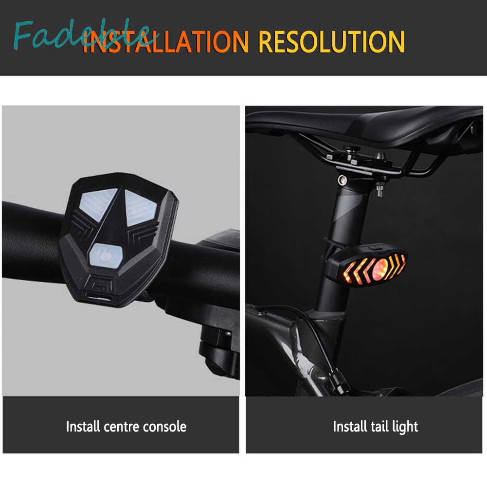 Đèn LED Tín Hiệu Xi Nhan Gắn Đuôi Xe Đạp Chống Thấm Nước Kèm Chuông Tiện Dụng