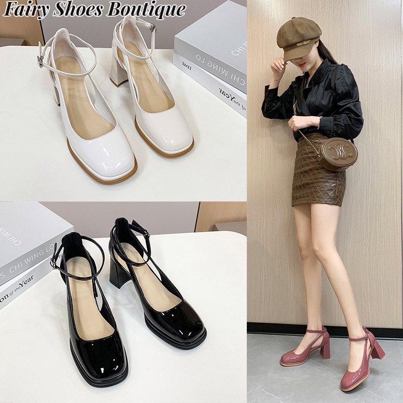 Giày Cao Gót Đế Dày Thanh Lịch Hợp Thời Trang Cho Nữ