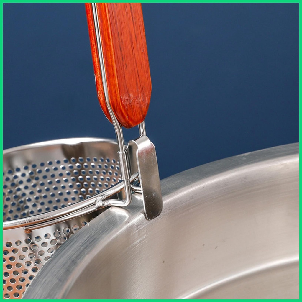 Rây Lọc Mì Ý Bằng Thép Không Gỉ Có Tay Cầm Tiện Dụng Cho Nhà Bếp