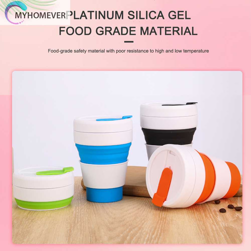 Cốc Uống Cà Phê 475ml Bằng Silicone Có Thể Tháo Rời Tiện Dụng Mang Theo Du Lịch