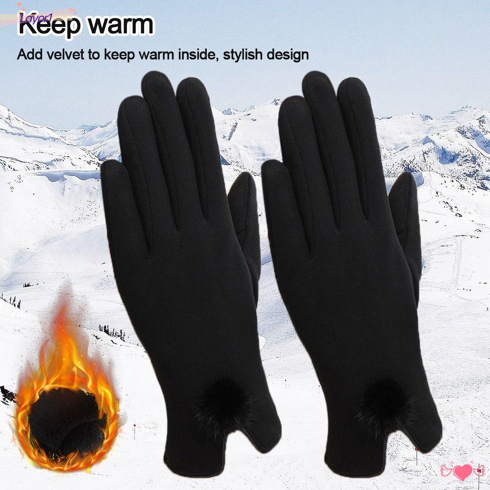 Găng Tay Thể Thao Phối Lông Ấm Áp Thời Trang Thu Đông LAYOR1 Cho Nữ