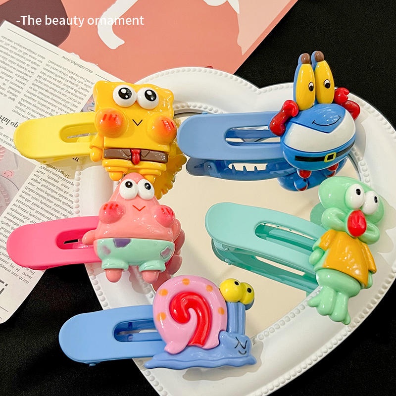 Kẹp Tóc Mái Bằng acrylic Hình Hoạt Hình Dễ Thương Cho Bạn Gái