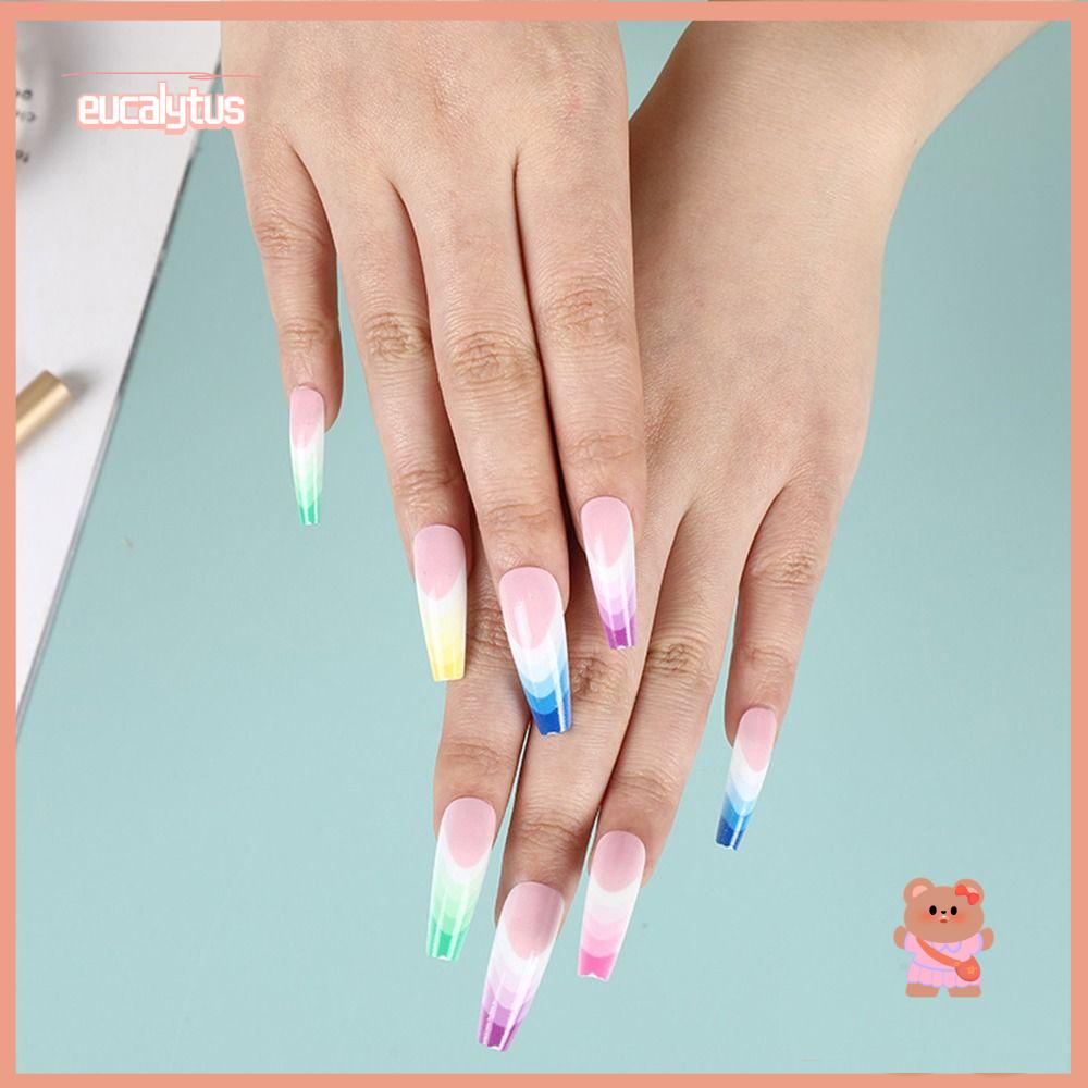 Bộ 24 Móng Tay Giả Che Phủ Toàn Diện Tháo Rời Được Tiện Dụng