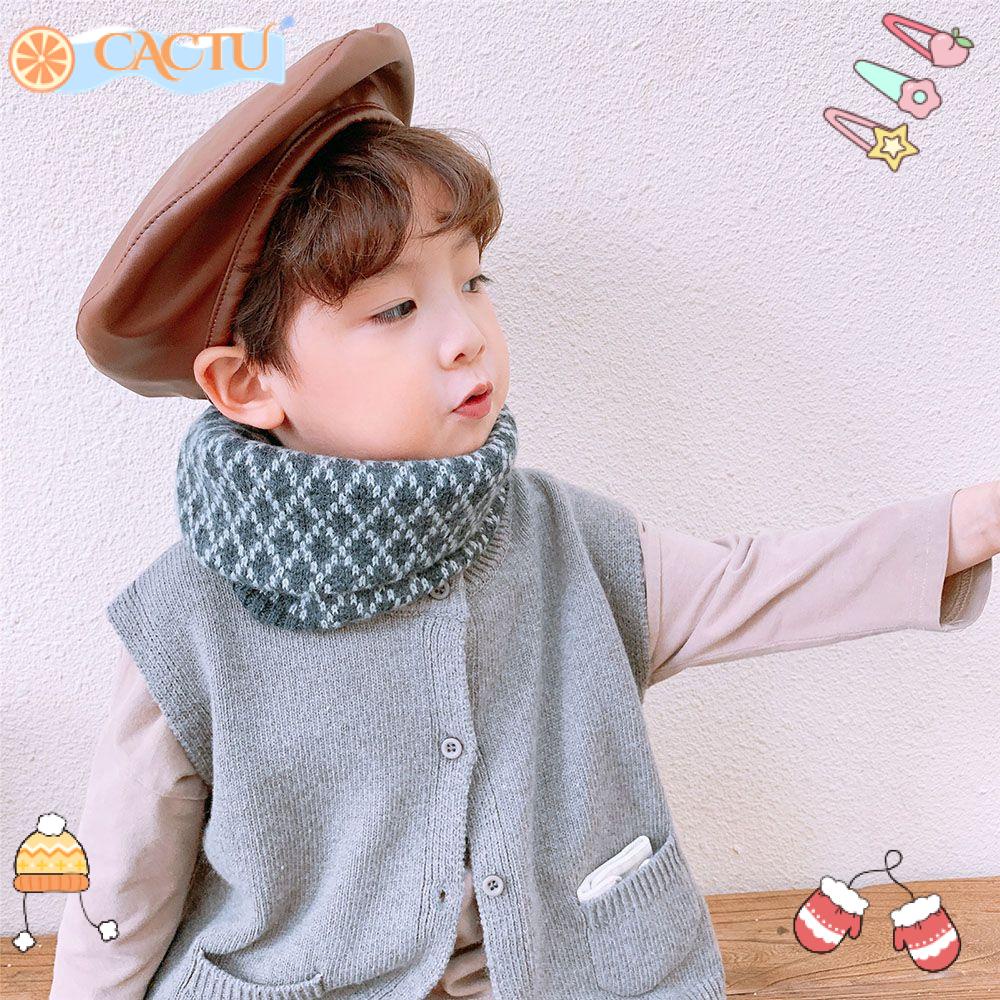 Khăn Choàng Cổ Bằng Len Giữ Ấm In Họa Tiết Voi Dumbo Phong Cách Hàn Quốc Dành Cho Bé Trai Và