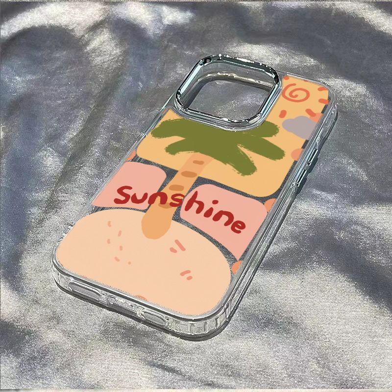 ✅Ốp Điện Thoại Mềm Chống Sốc Họa Tiết Graffiti Cho Iphone 8 Plus 14 Pro 1213 Max 7 11 / Coconut AZ2X