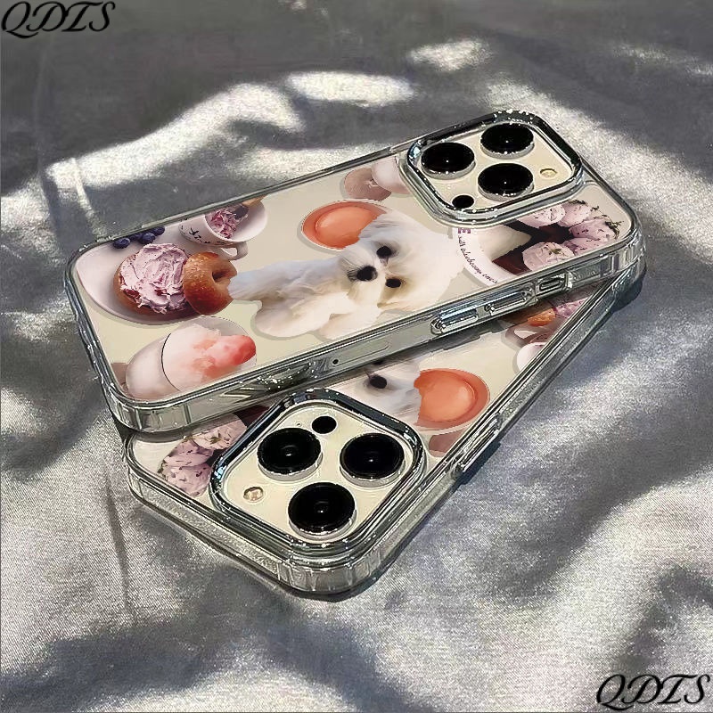 ✅Ốp Điện Thoại Mềm Chống Sốc Hình Chú Chó Trắng Cho Apple plus13 iPhone128 / 7max Cake 1114proins Q8JR