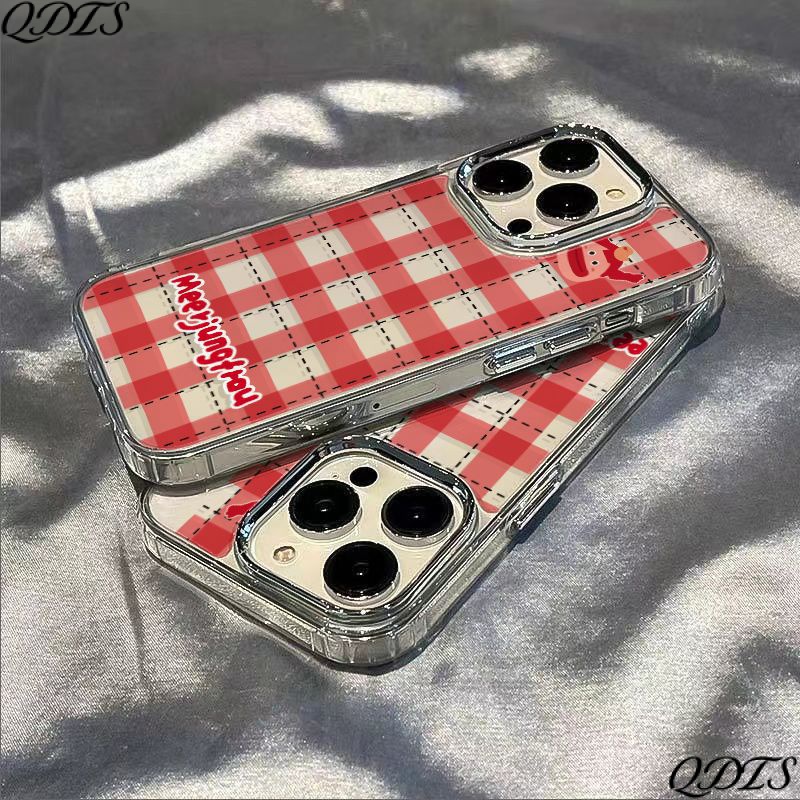 ✅Ốp Điện Thoại Dẻo Họa Tiết Kẻ Ô Chống Sốc Cho Iphone 12 5YWE Max 13814proplus 11 7
