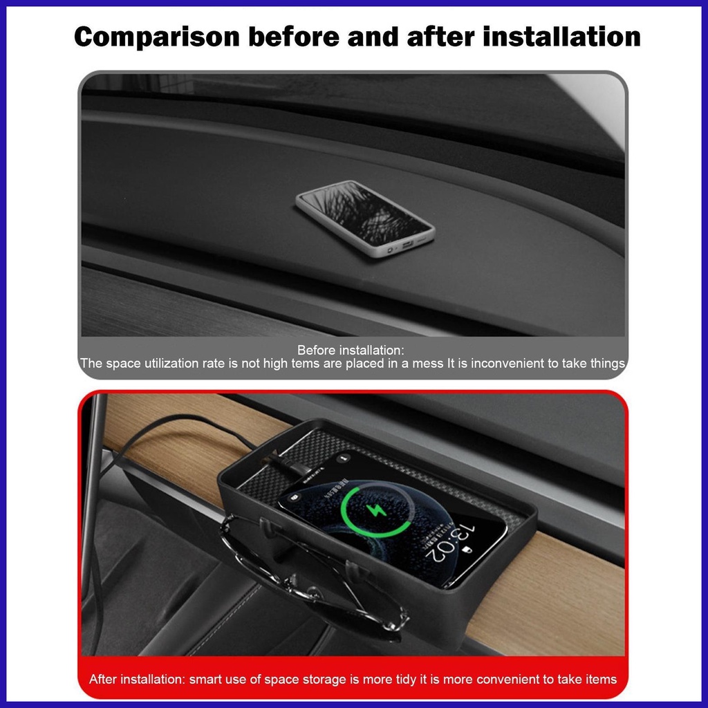 Khay Đựng Điện Thoại / Đồ Dùng Gắn Bảng Điều Khiển Xe Hơi Tiện Dụng