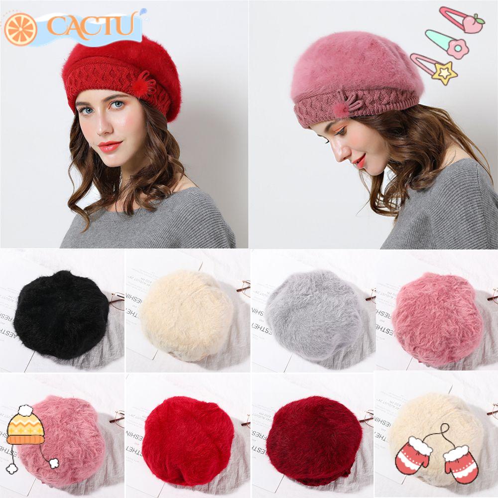 Mũ Beret Phẳng Duyên Dáng Màu Sắc Ngọt Ngào Tùy Chỉnh Thời Trang Thu Đông