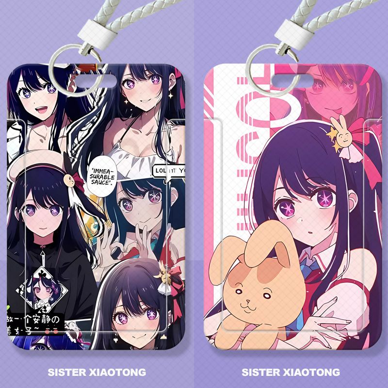 Oshi no Ko anime student slider card holder meal card bus card ID card protector access card campus