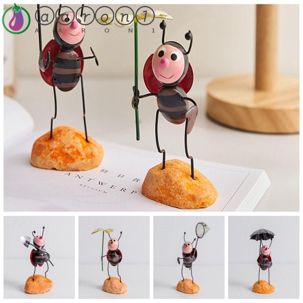 Aaron1 Búp Bê Hình Bọ Rùa Bằng Kim Loại Để Bàn Trang Trí Dễ Thương