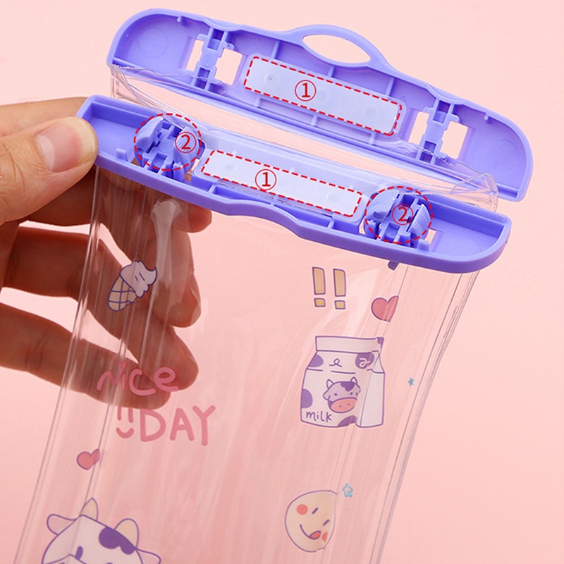 Túi Đựng Điện Thoại Chống Thấm Nước IPX8 Kích Thước 6 inch Tiện Dụng Mang Theo Bơi Lội / Lặn Biển