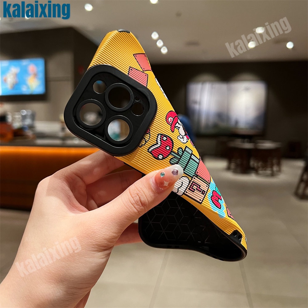 Ốp Điện Thoại Da Mềm Hình Super Mario Cho iPhone 11 12 13 14 Pro Max 14 Plus Xs Max X XR 7 8 Plus