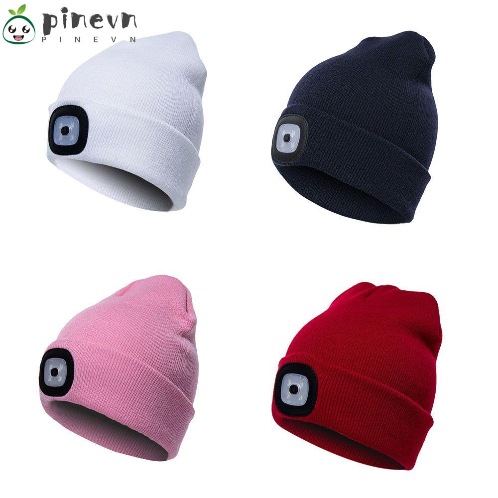 Mũ Len Giữ Ấm Tích Hợp Đèn LED Phát Sáng Thời Trang Thu Đông