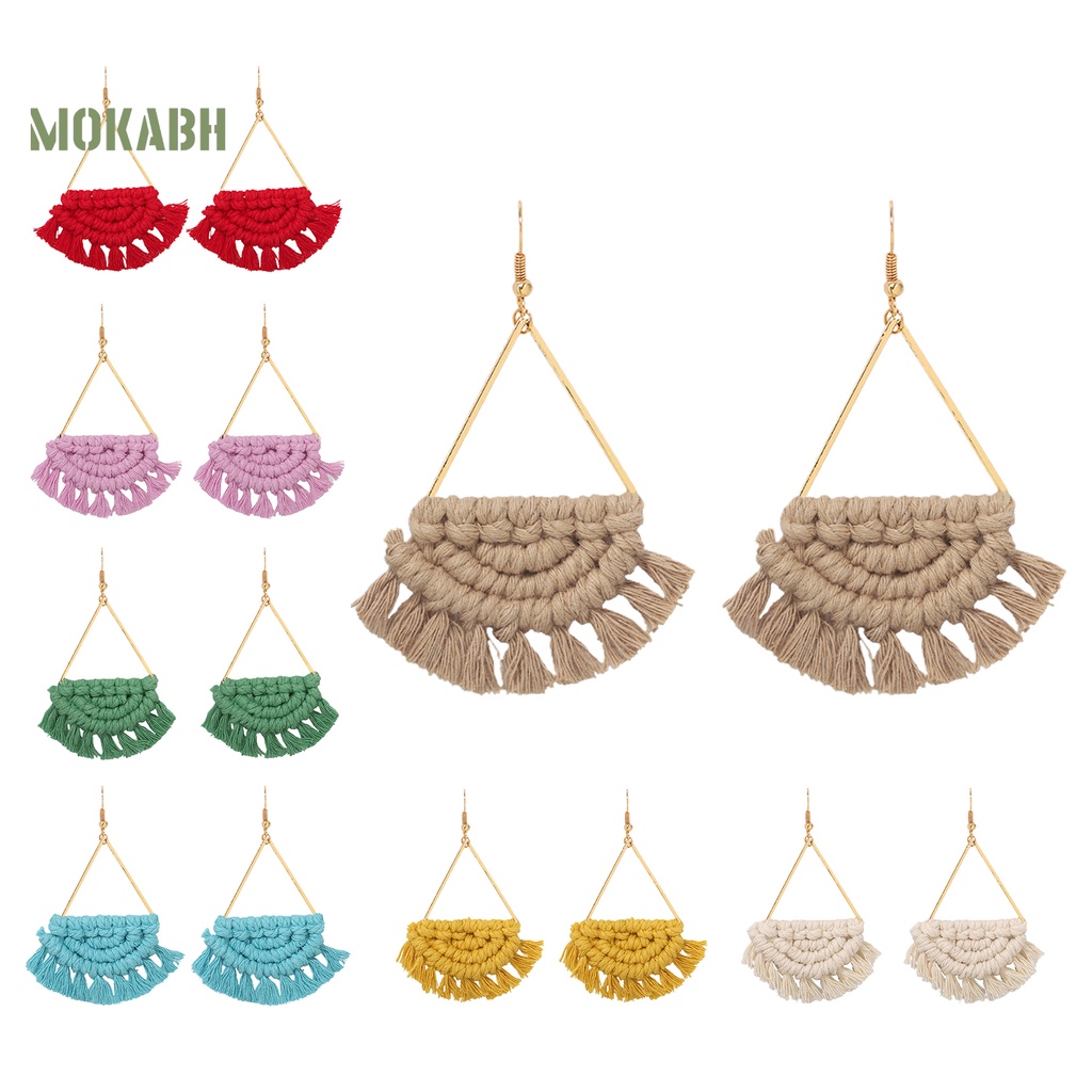 1 Đôi Bông Tai Móc Họa Tiết Vỏ Sò Phong Cách Bohemia