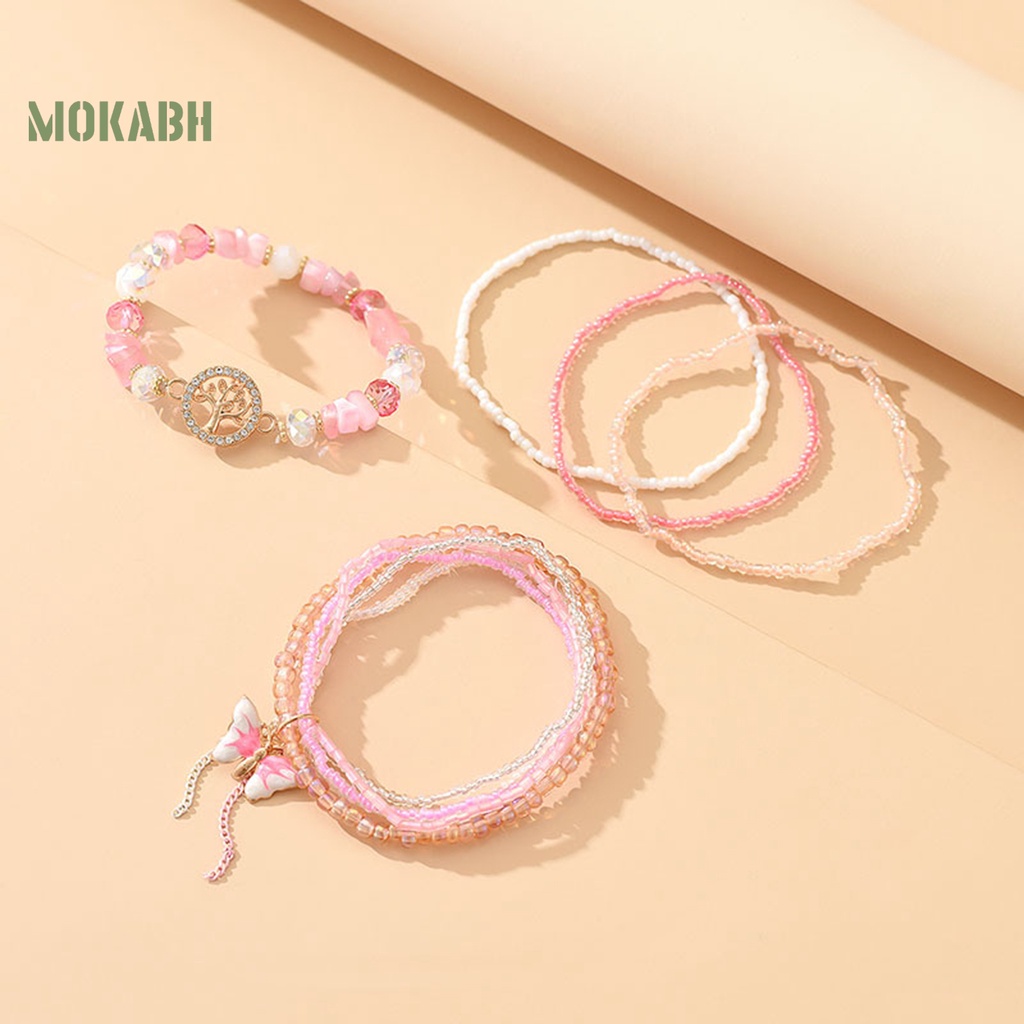 Vòng Đeo Tay Dạng Chuỗi Hạt Nhiều Lớp Phong Cách Bohemian Thời Trang Cho Nữ