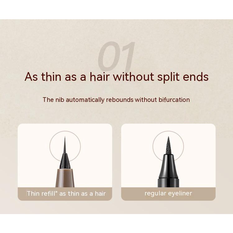 Bút Kẻ Mắt GECOMO Siêu Mịn Nhanh Khô Chống Thấm Nước Và Mồ Hôi Lâu Trôi Không Nhòe 4 Màu Tùy Chọn