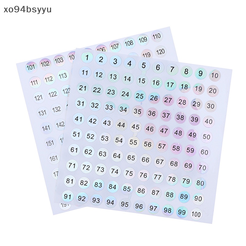 Nhãn Dán Số 1-200 Trang Trí Móng Tay Chống Thấm Nước Xo94Bsyu