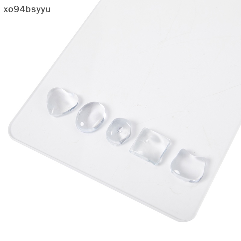 Thẻ Màu Trưng Bày Móng Giả Hình Vuông / Oval / Trái Tim Bằng Acrylic Trong Suốt Xo94Bsyu