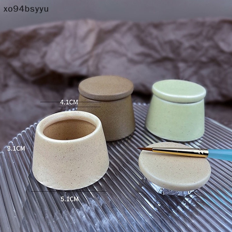 Cốc Sứ Xo94Bsyu Đựng Dung Dịch Tẩy Sơn Móng Có Nắp Đậy Tiện Dụng