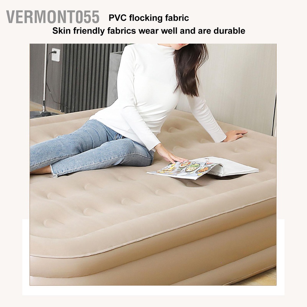 Vermont055 Nệm bơm hơi Nâng cao khả năng chống ẩm tích hợp điện Lithium dành cho cắm trại ngoài trời Kaki