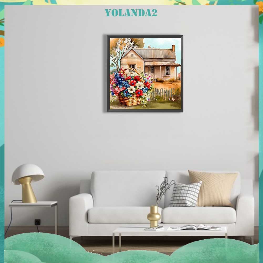 Tranh Đính Đá Kim Cương Toàn Bộ 5D DIY Hình Vẽ Hoa Trang Trí Nhà Cửa