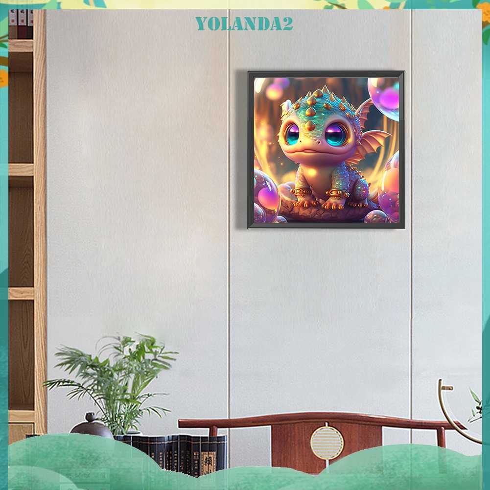 Tranh Đính Đá Kim Cương Toàn Bộ 5D DIY Hình Vẽ Khủng Long