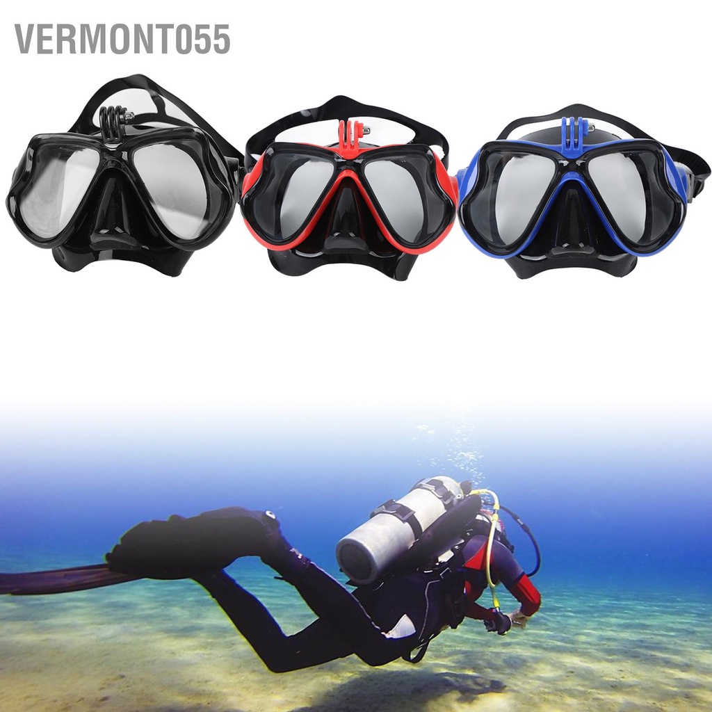 Vermont055 Kính Bơi Lặn Chống Nước HD Sương Mù Có Bịt Mũi Cho Nam Nữ