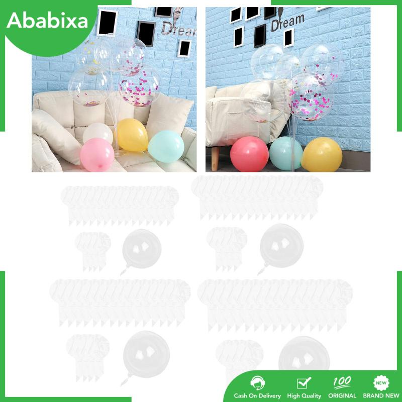 Set 20 Bong Bóng Bobo Trong Suốt Dùng Trang Trí Tiệc Sinh Nhật / Trong Nhà / Ngoài Trời