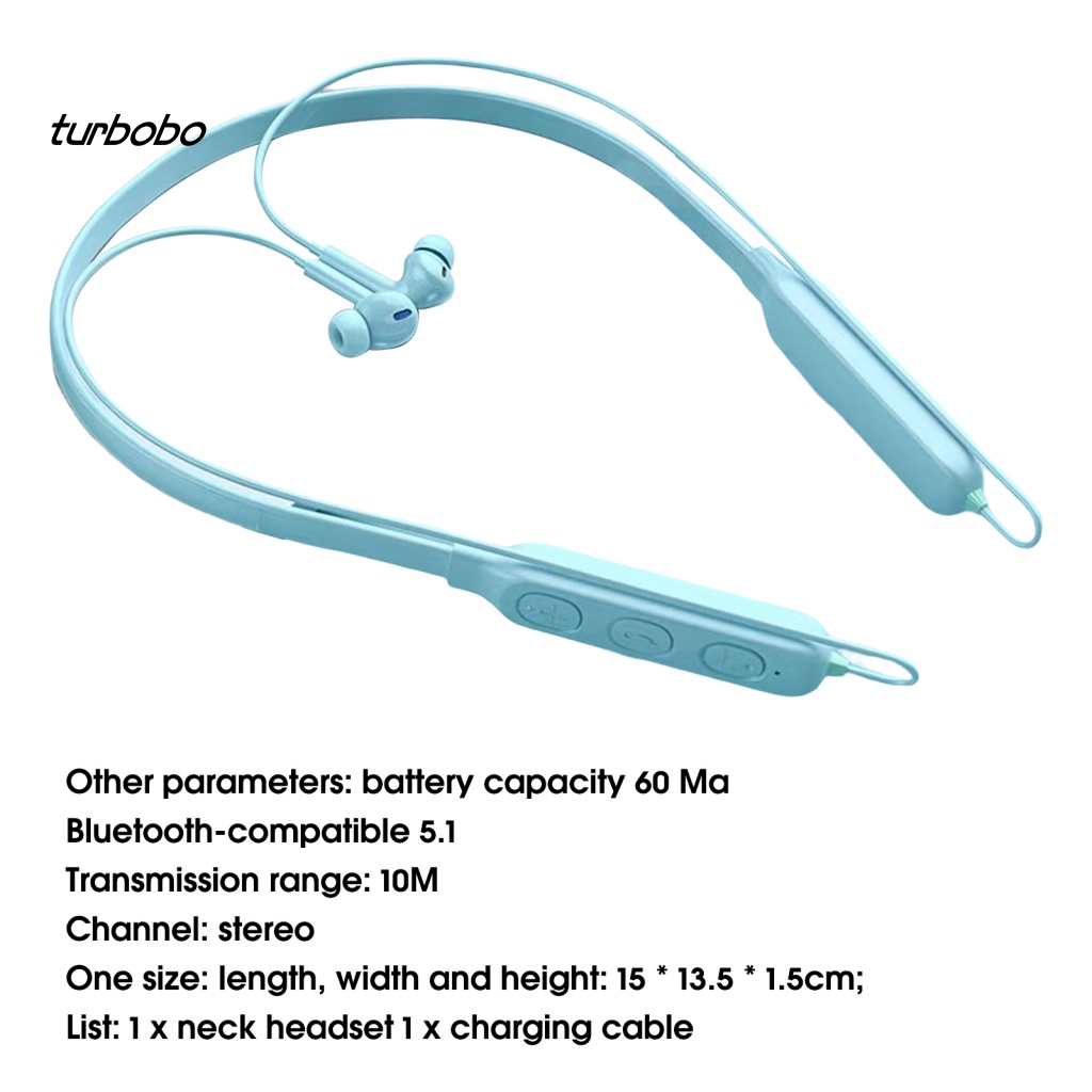 Tai Nghe Thể Thao Không Dây Đeo Cổ Kết Nối Bluetooth 5.1 Trọng Lượng Nhẹ Giảm Cân