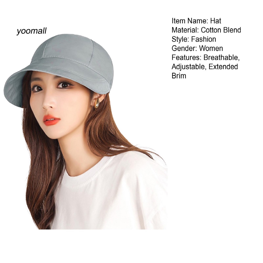 Mũ Rộng Vành Chống Nắng Thoáng Khí Có Dây Rút Màu Sắc Đơn Giản Cho Nữ