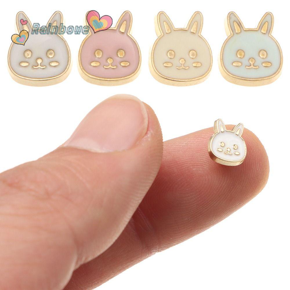 20 Nút Thắt Lưng Hình Thỏ 7mm Cho Búp Bê