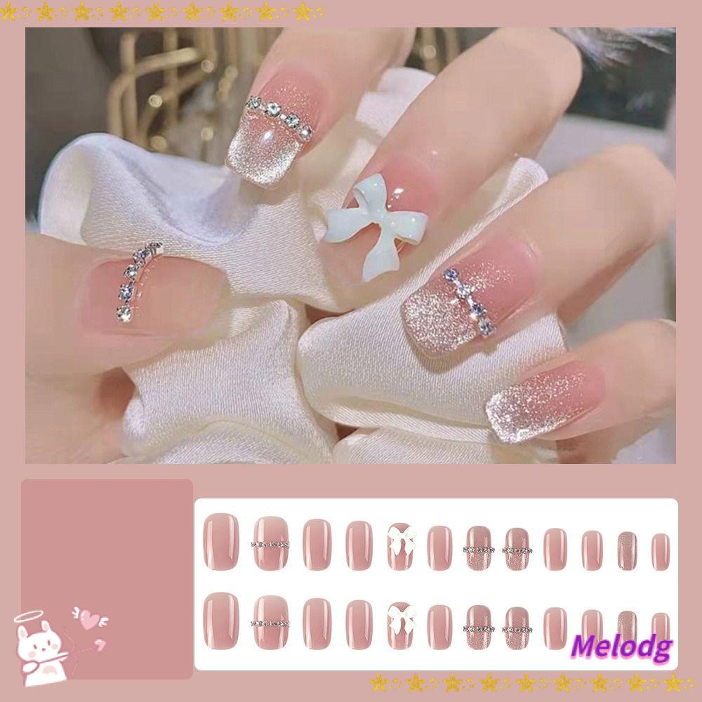 Bộ Móng Tay Giả Hình Mắt Mèo DIY