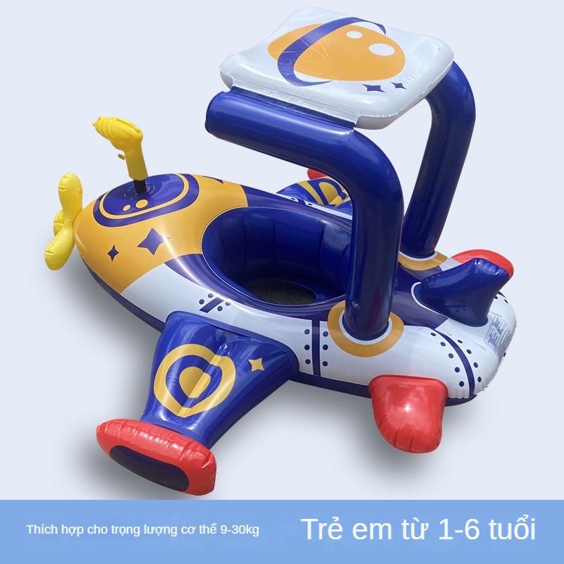Phao Bơi Hình Máy Bay Chống Lăn Dành Cho Bé 2 / 4 / 6 Tuổi