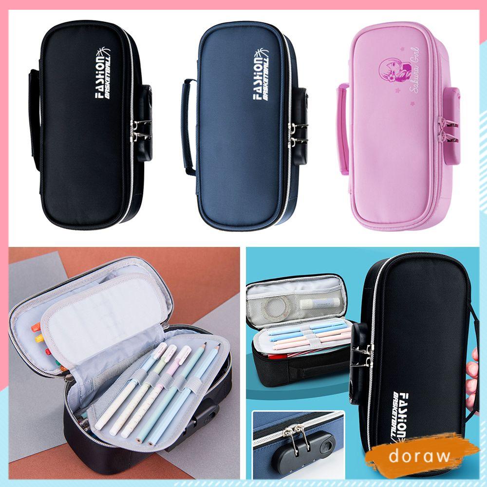 Túi Đựng Bút Bằng Vải Bạt Ba Lớp Dễ Thương