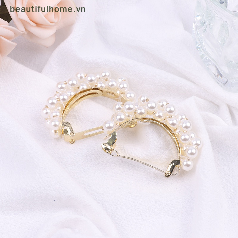 Kẹp Tóc Đính Ngọc Trai Thiết Kế Tinh Tế Sang Trọng Cho Nữ