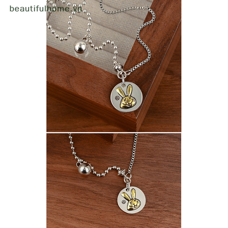 [beautifulhome] Vòng Cổ Choker Mặt Hình Thỏ Dễ Thương Cá Tính Không Đối Xứng Phong Cách Punk Hip Hop Dành Cho Nữ [beauty]