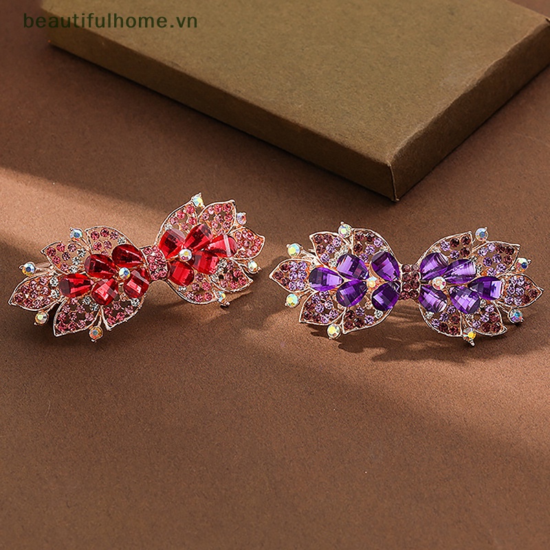 Kẹp Tóc Đính Đá Zircon Lấp Lánh Thời Trang Vintage