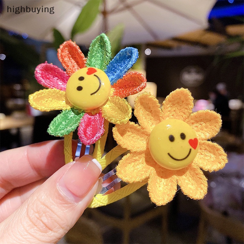 1 Dây Buộc Tóc Hình Hoa Hướng Dương Xinh Xắn Cho Bé Gái