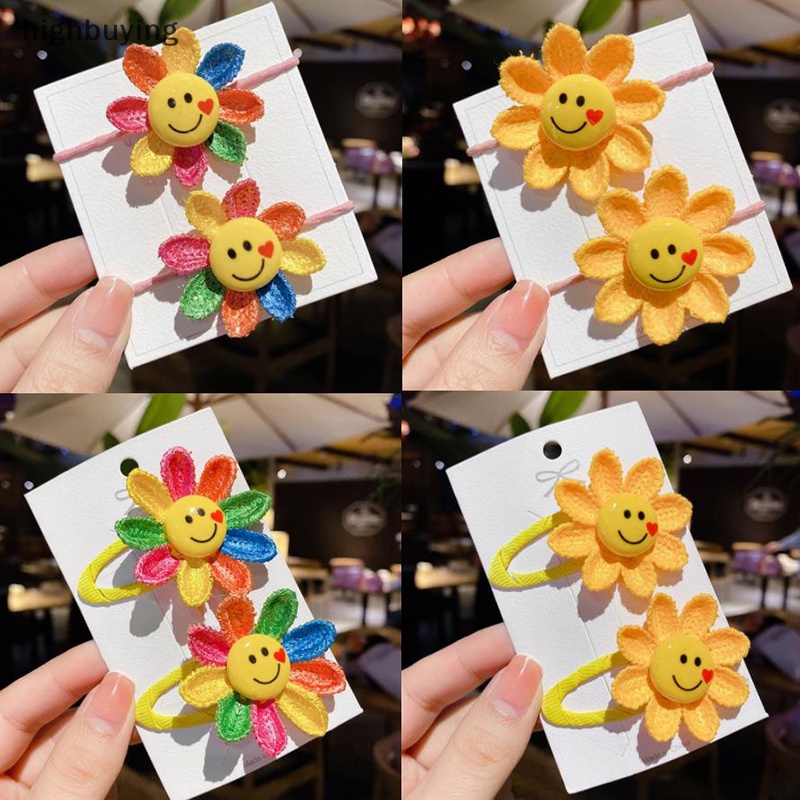 1 Dây Buộc Tóc Hình Hoa Hướng Dương Xinh Xắn Cho Bé Gái