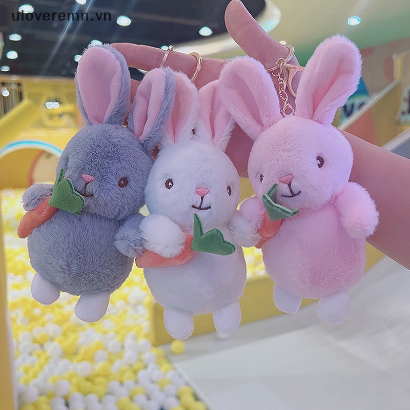 1 Móc Khóa Thỏ Nhồi Bông Dễ Thương